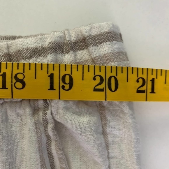 H&M‎ Beige Striped Regular Fit Linen Blend Trouser Pants - NWT - Picture 9 of 14